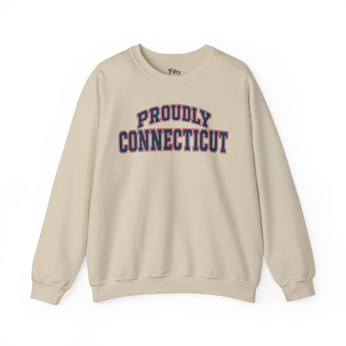 Proudly Connecticut Unisex Crewneck Sweatshirt State Name Graphic