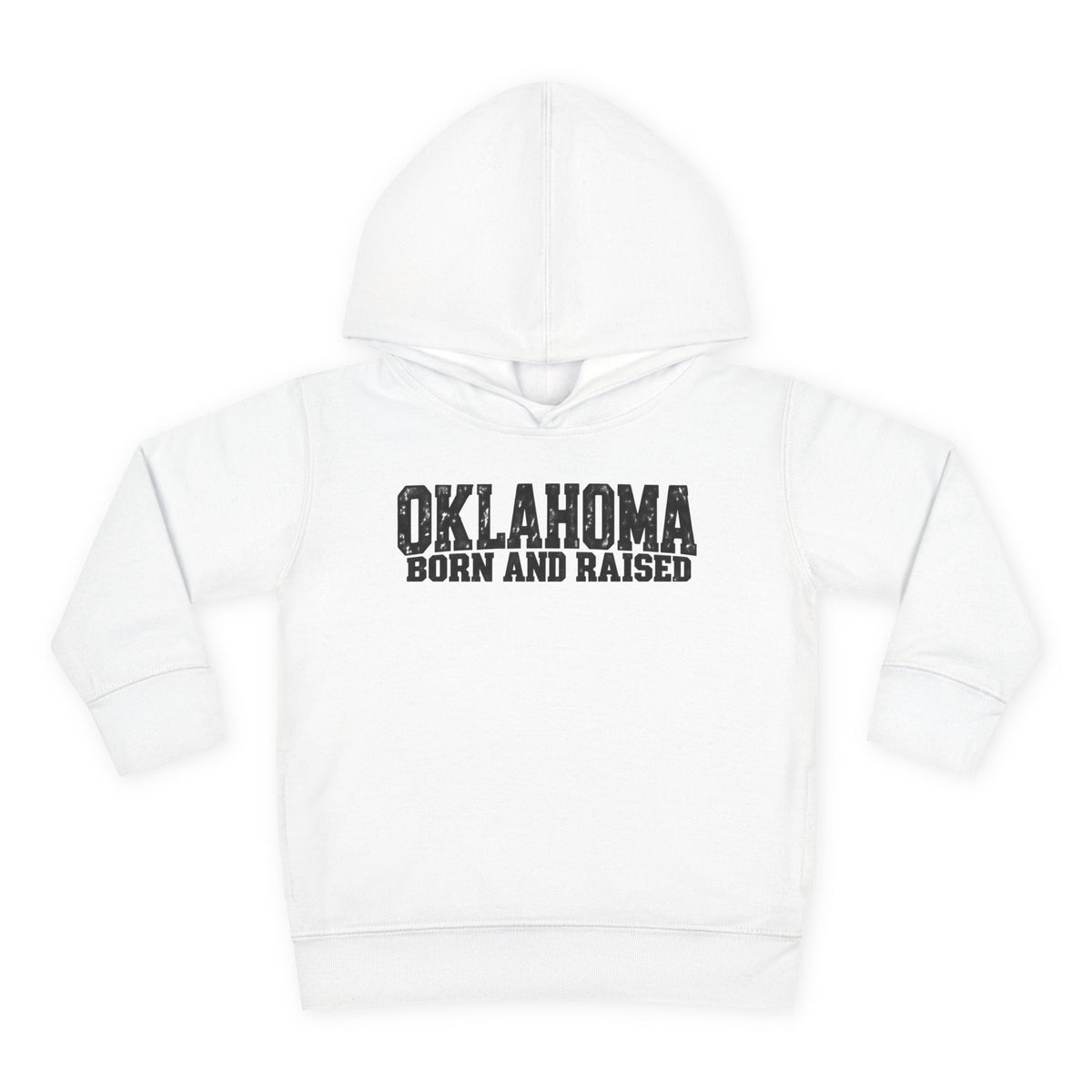 Oklahoma Born and Raised Minimal Heritage Unisex Toddler Pullover Fleece Hoodie