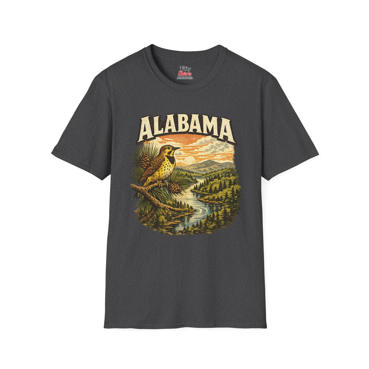 Alabama Wildlife Unisex Softstyle T Shirt State Pride Graphic Tee Collections FS03