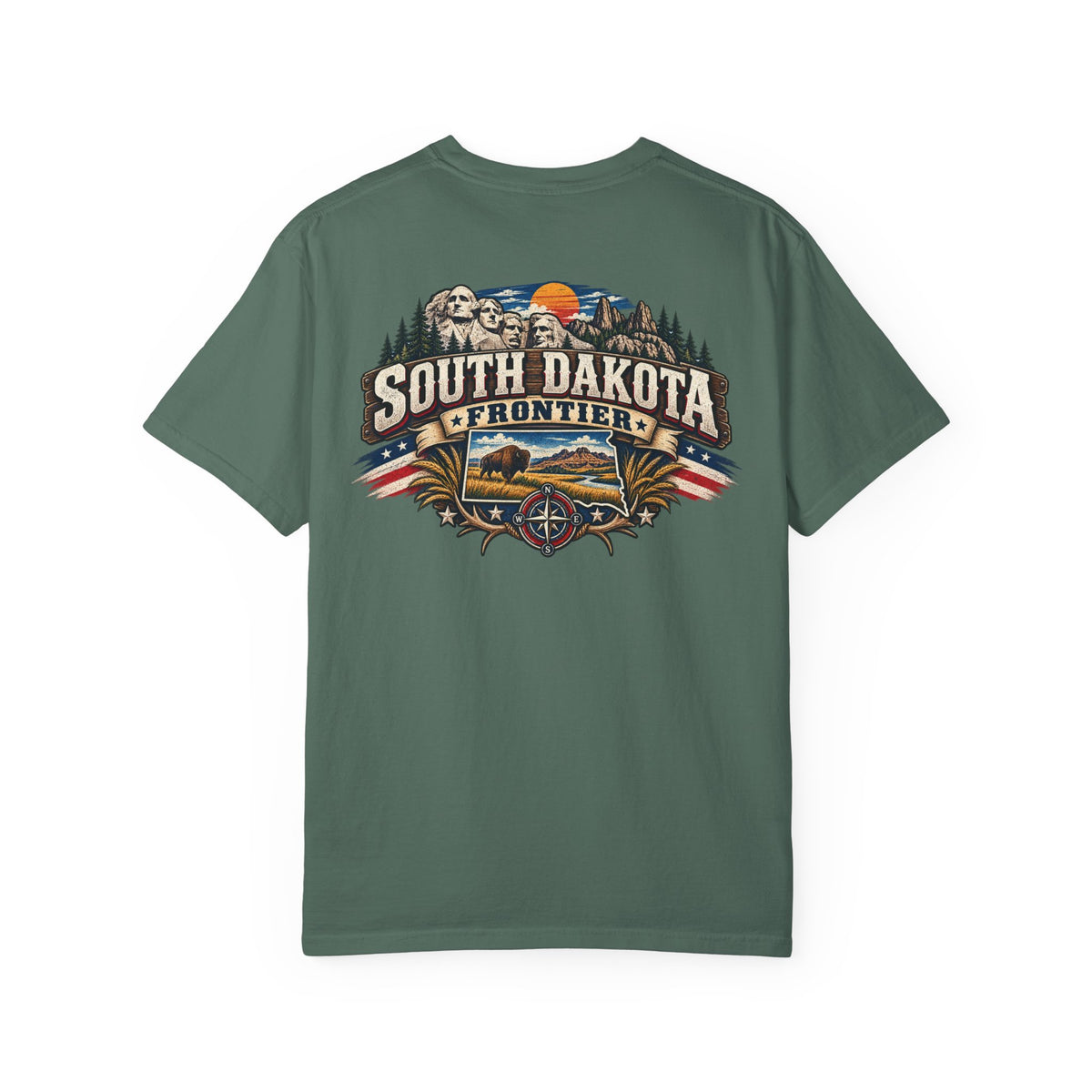 South Dakota Frontier Unisex Comfort Color 1717 Streetwear Graphic Tee
