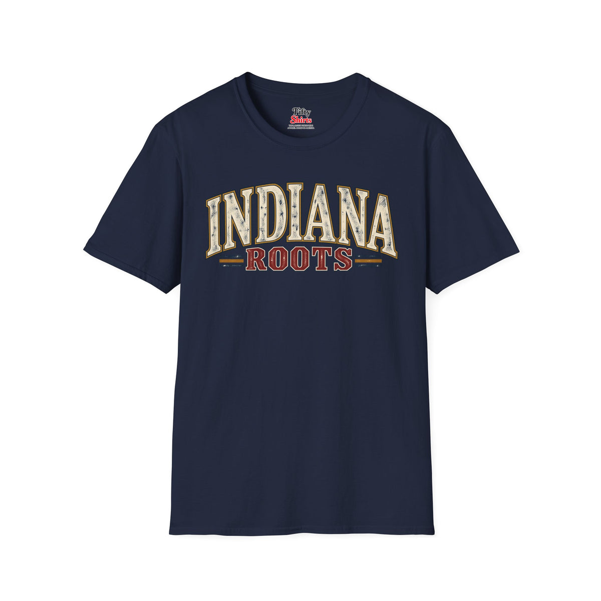 Indiana Roots Unisex Softstyle T Shirt State Name Graphic Tee