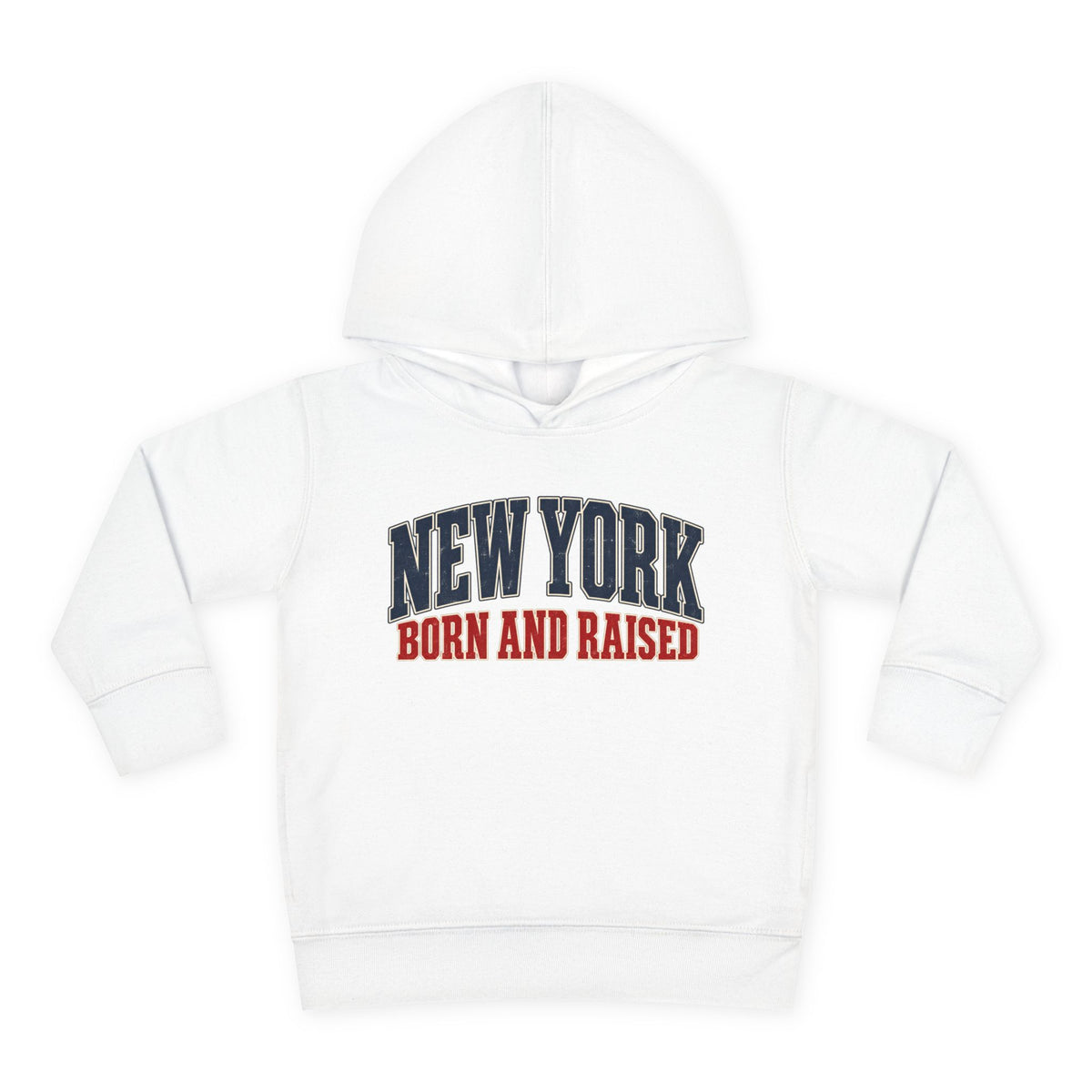 New York Born and Raised Classic Heritage Unisex Toddler Pullover Fleece Hoodie Graphic