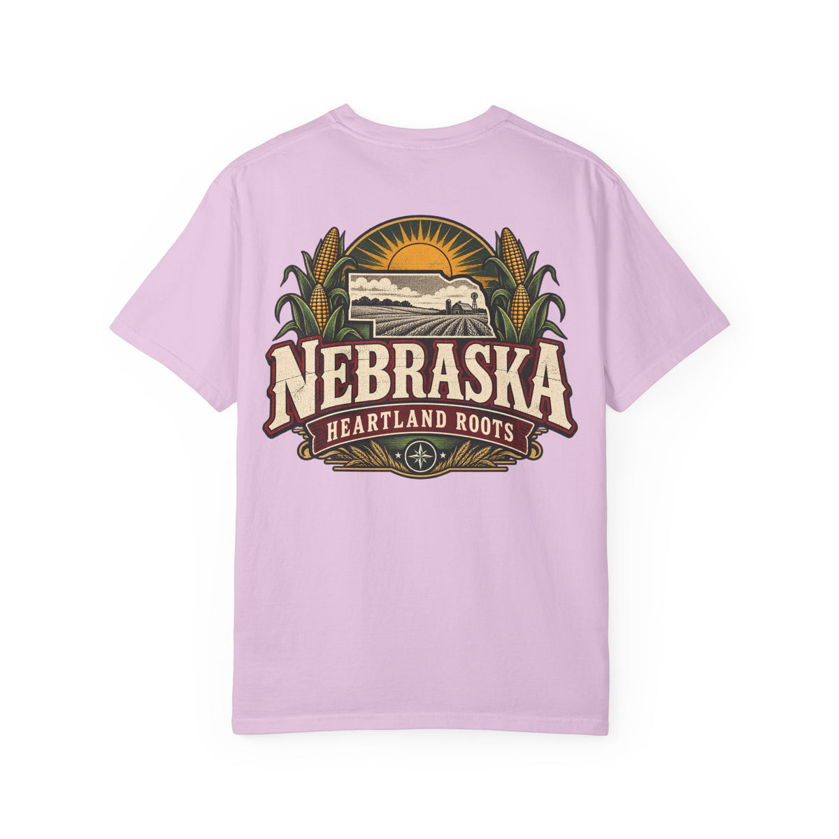 Nebraska Heartland Roots Unisex Comfort Color 1717 Streetwear Graphic Tee