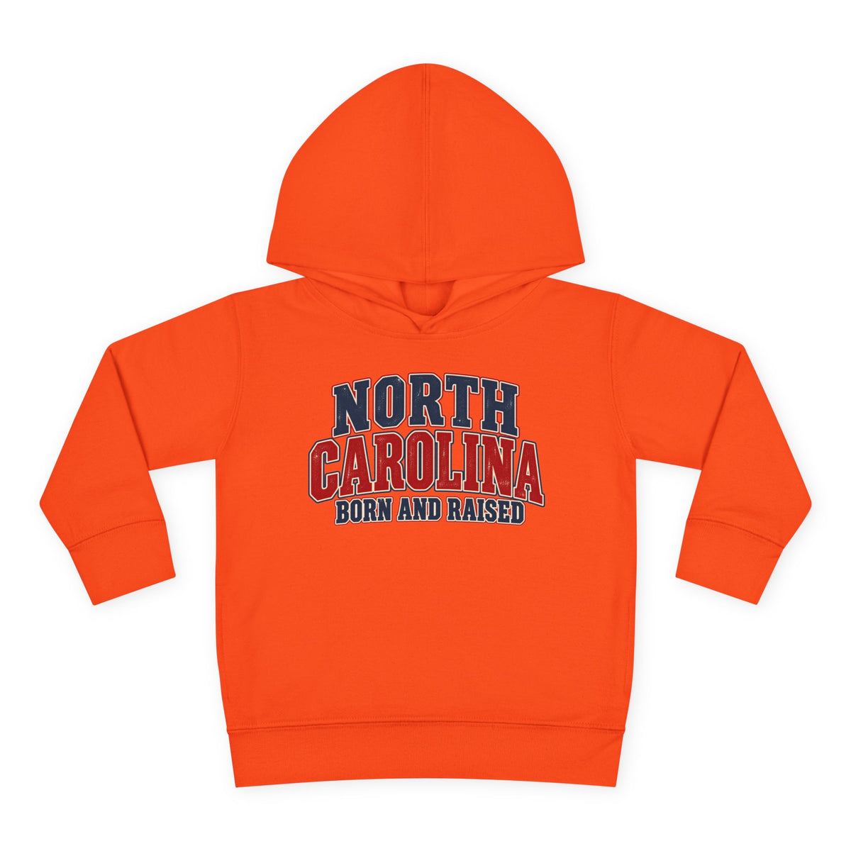 North Carolina Born and Raised Vintage Americana Unisex Toddler Pullover Fleece Hoodie