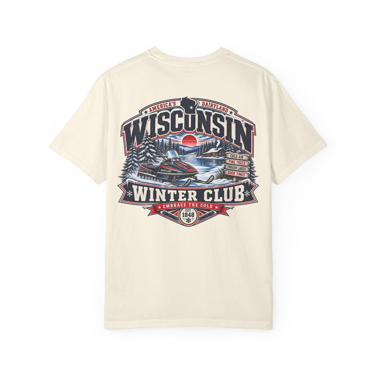 Wisconsin Winter Club Unisex Comfort Color 1717 Streetwear Graphic Tee