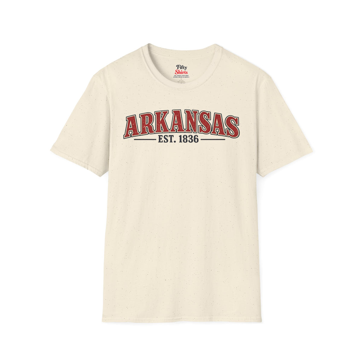 Arkansas Est 1836 Unisex Softstyle T Shirt State Name Graphic Tee