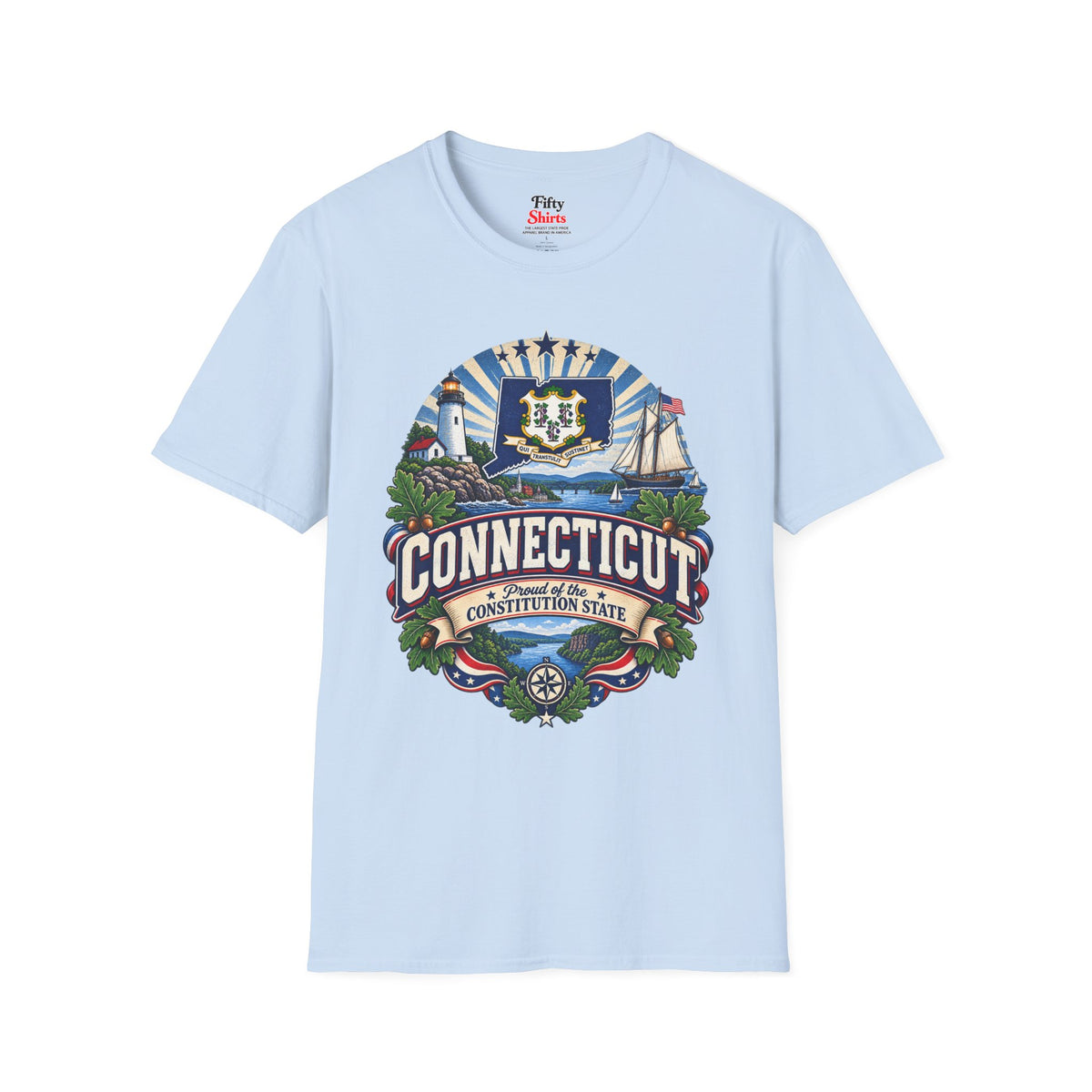 Connecticut State Pride Unisex Softstyle T Shirt State Pride Graphic Tee Collections FS03