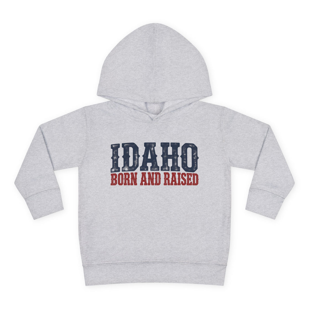 Idaho Born and Raised Rugged Western Unisex Toddler Pullover Fleece Hoodie