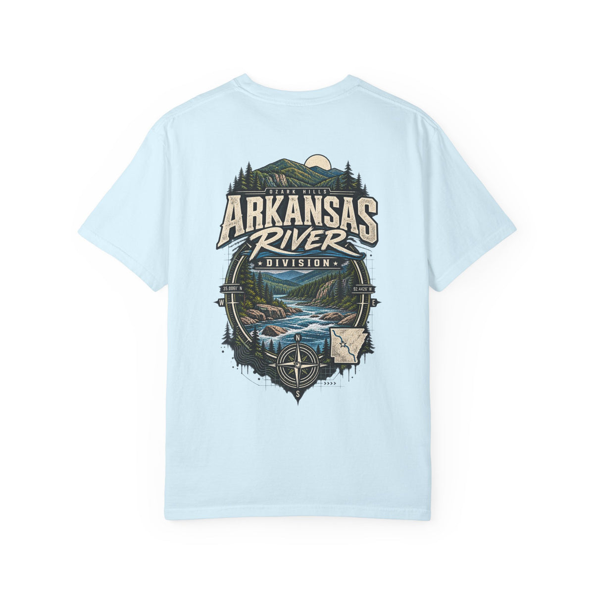 Arkansas River Division Unisex Comfort Color 1717 Streetwear Graphic Tee