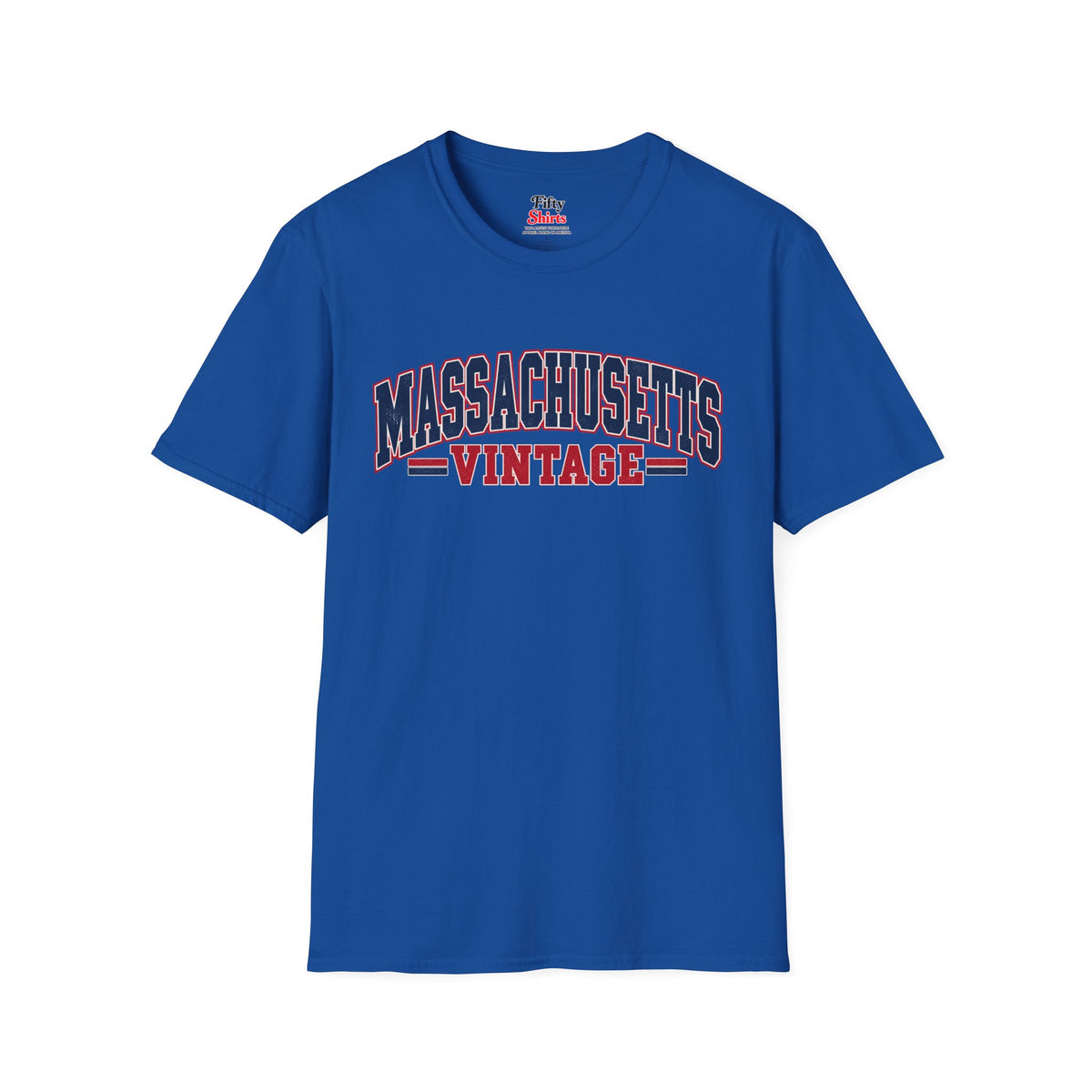 Massachusetts Vintage Unisex Softstyle T Shirt State Name Graphic Tee