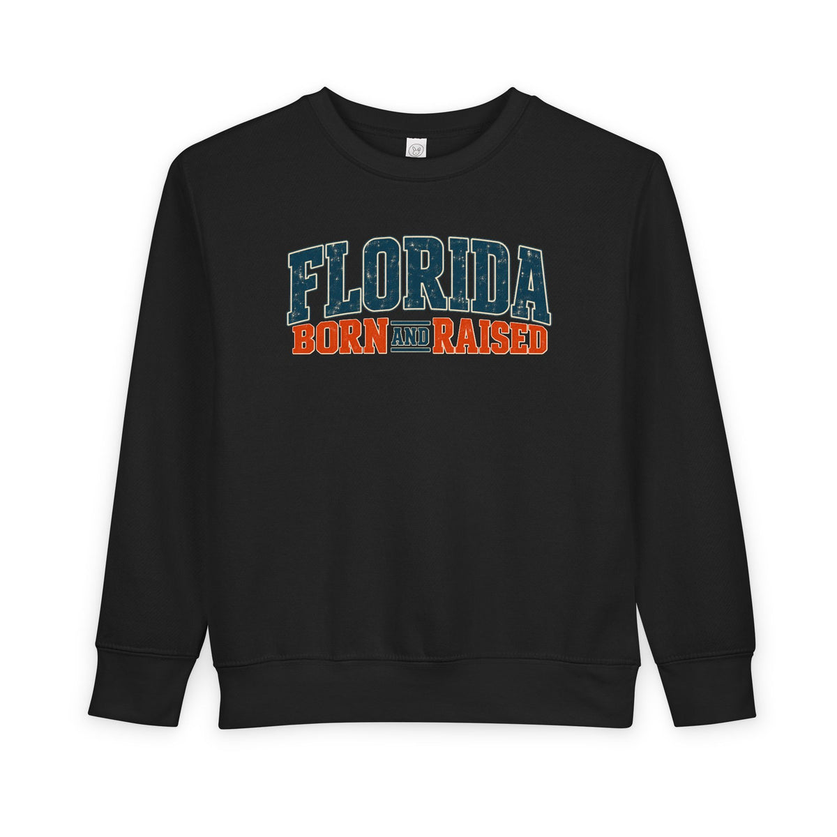 Florida Born and Raised Coastal Vintage Unisex Toddler Sweatshirt