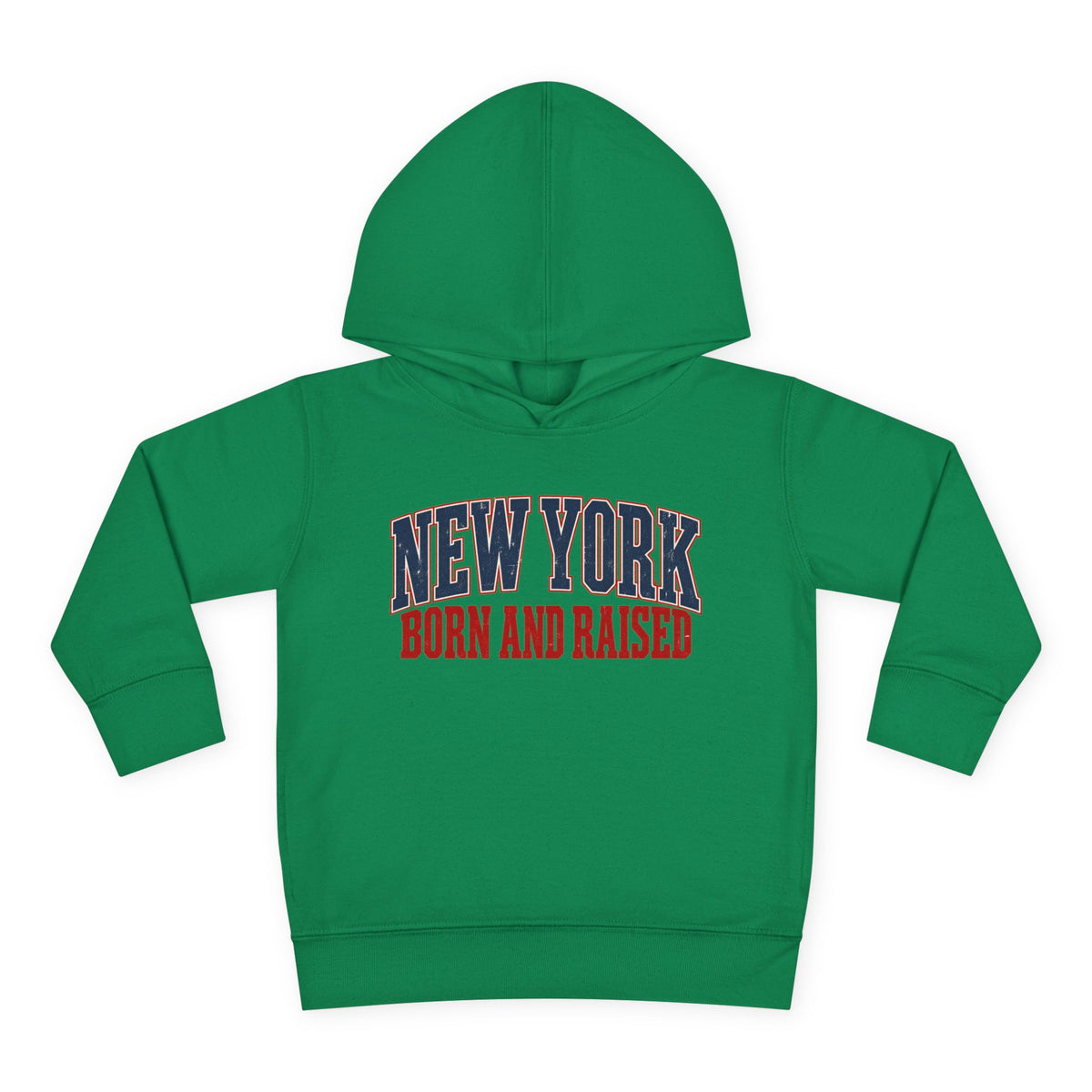New York Born and Raised Old-School Americana Unisex Toddler Pullover Fleece Hoodie Graphic