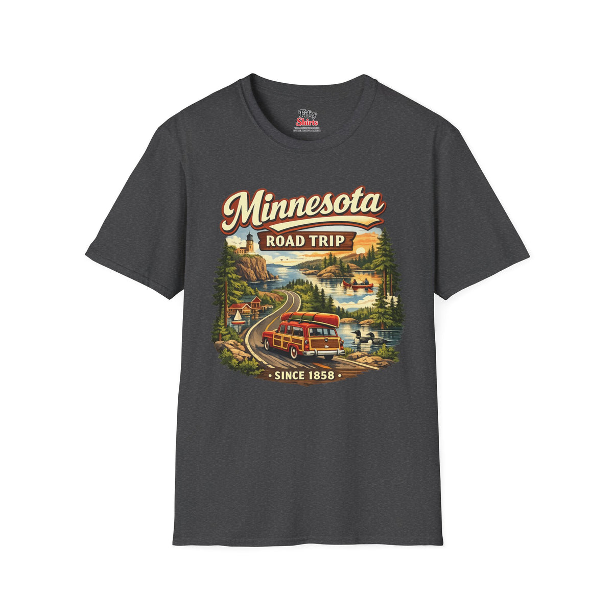 Minnesota Road Trip Unisex Softstyle T Shirt State Pride Graphic Tee Collections FS03