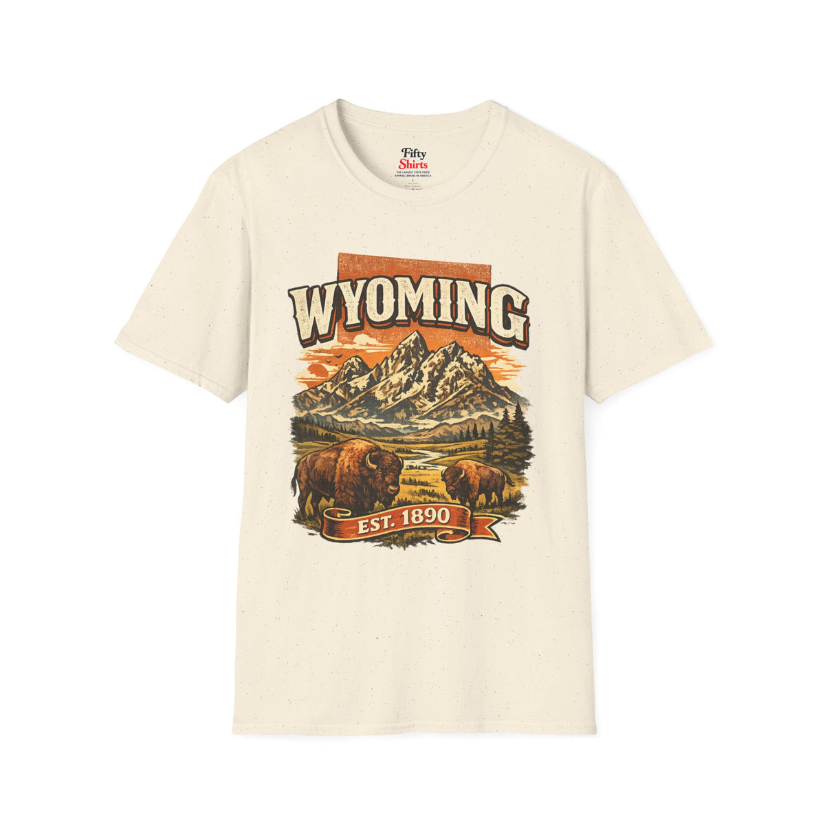 Vintage Wyoming Heritage Unisex Softstyle T Shirt State Pride Graphic Tee Collections FS03