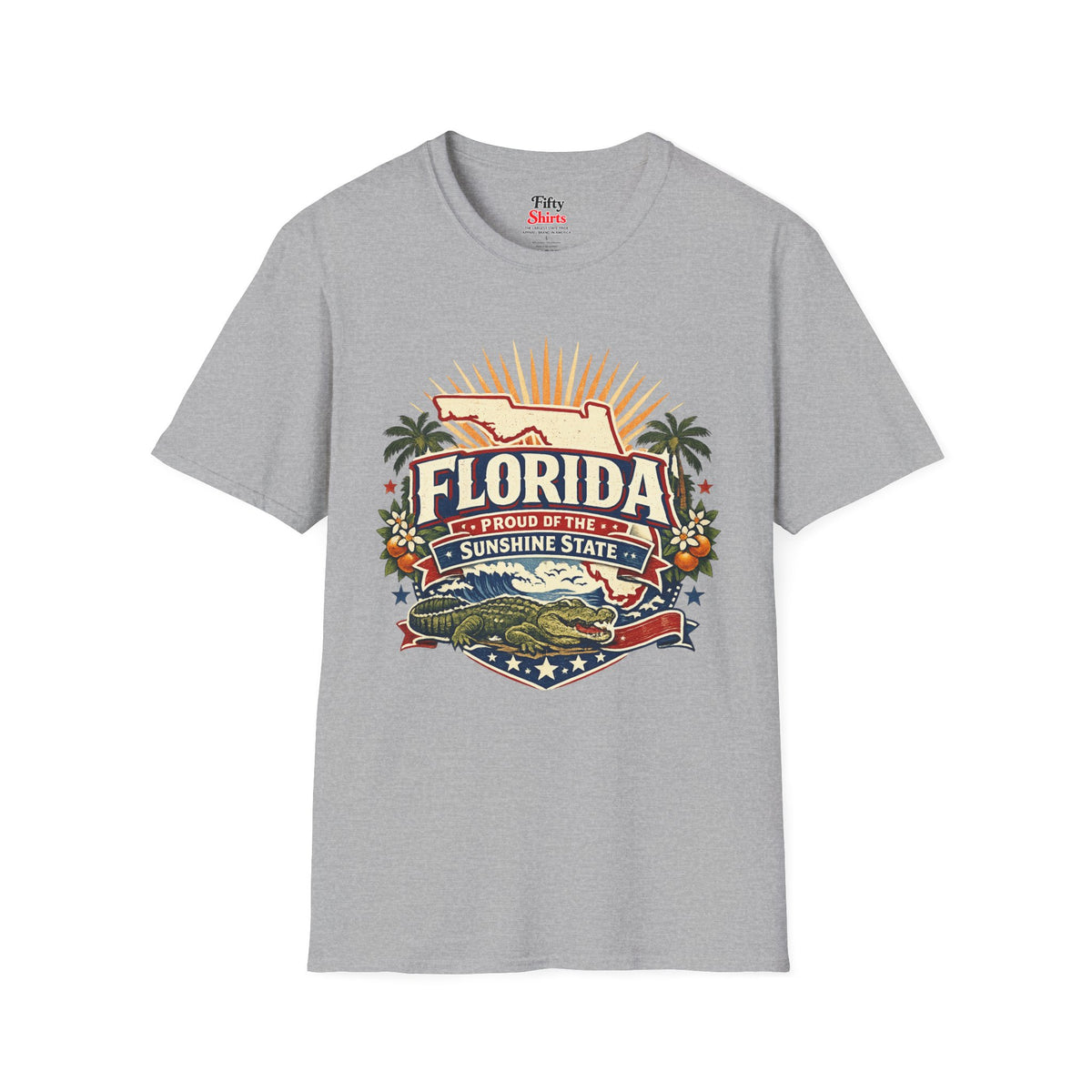 Florida State Pride Unisex Softstyle T Shirt State Pride Graphic Tee Collections FS03