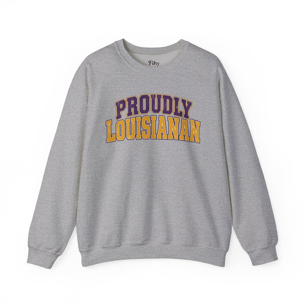 Proudly Louisianan Louisiana Unisex Crewneck Sweatshirt State Name Graphic