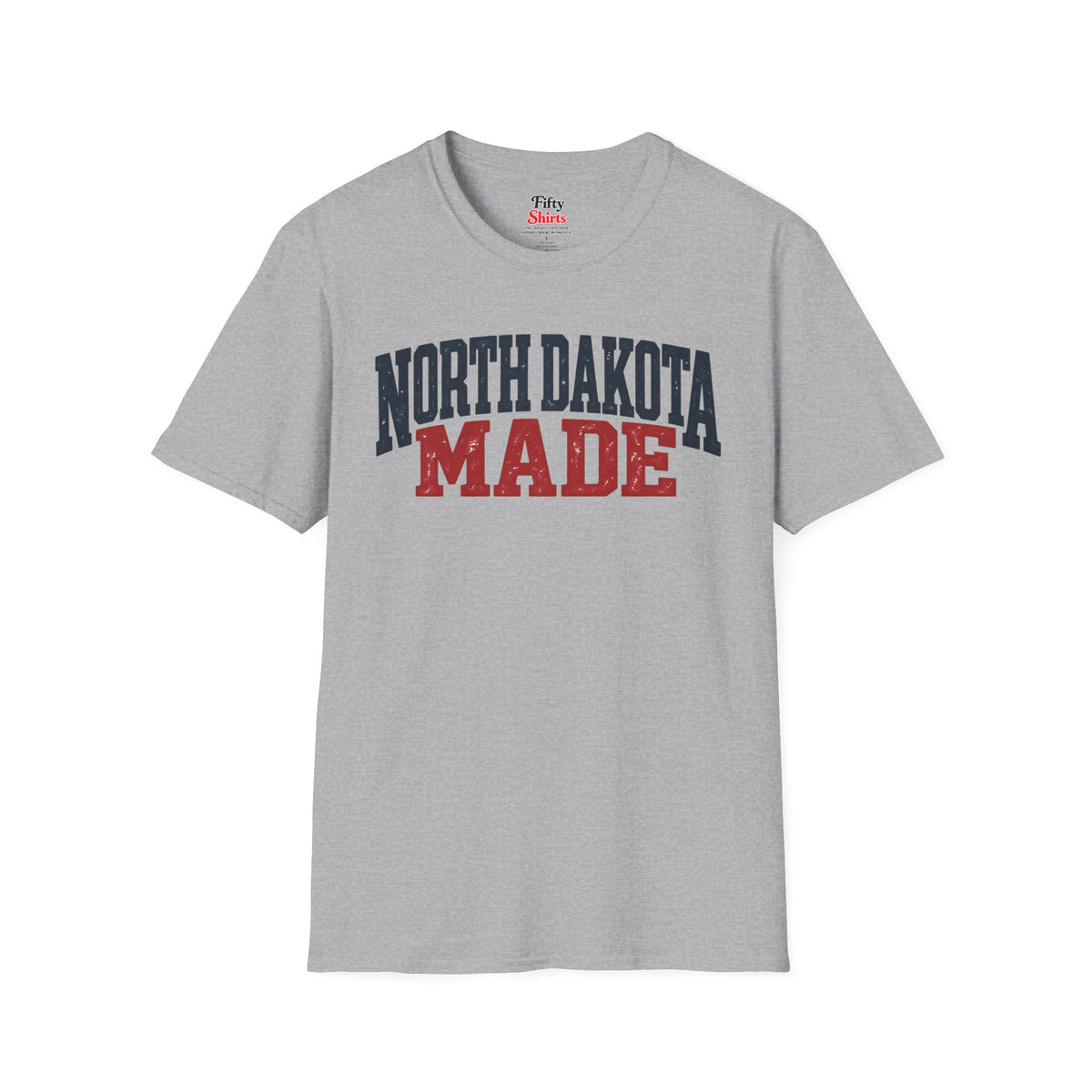 North Dakota Made Unisex Softstyle T Shirt State Name Graphic Tee