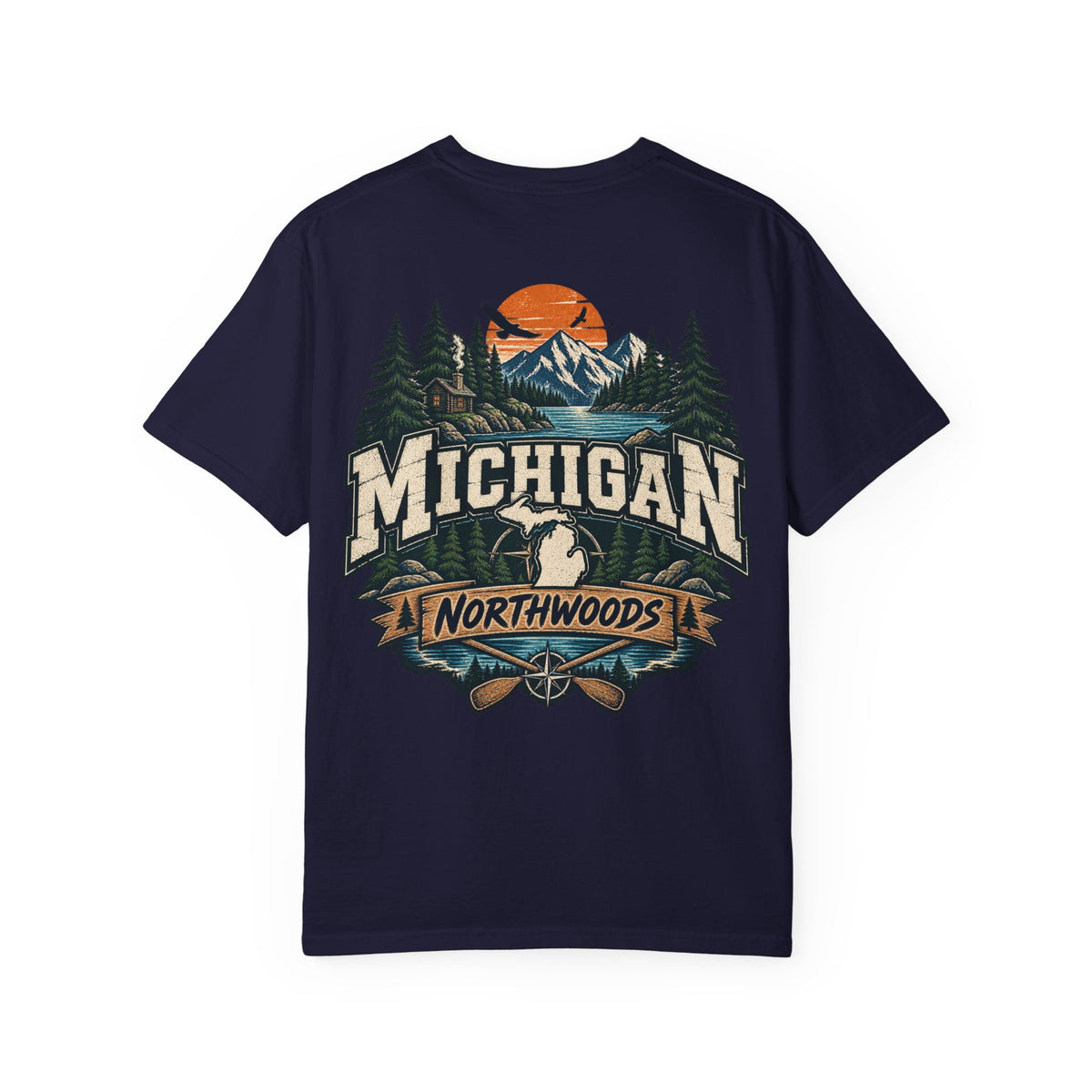 Michigan Northwoods Unisex Comfort Color 1717 Streetwear Graphic Tee