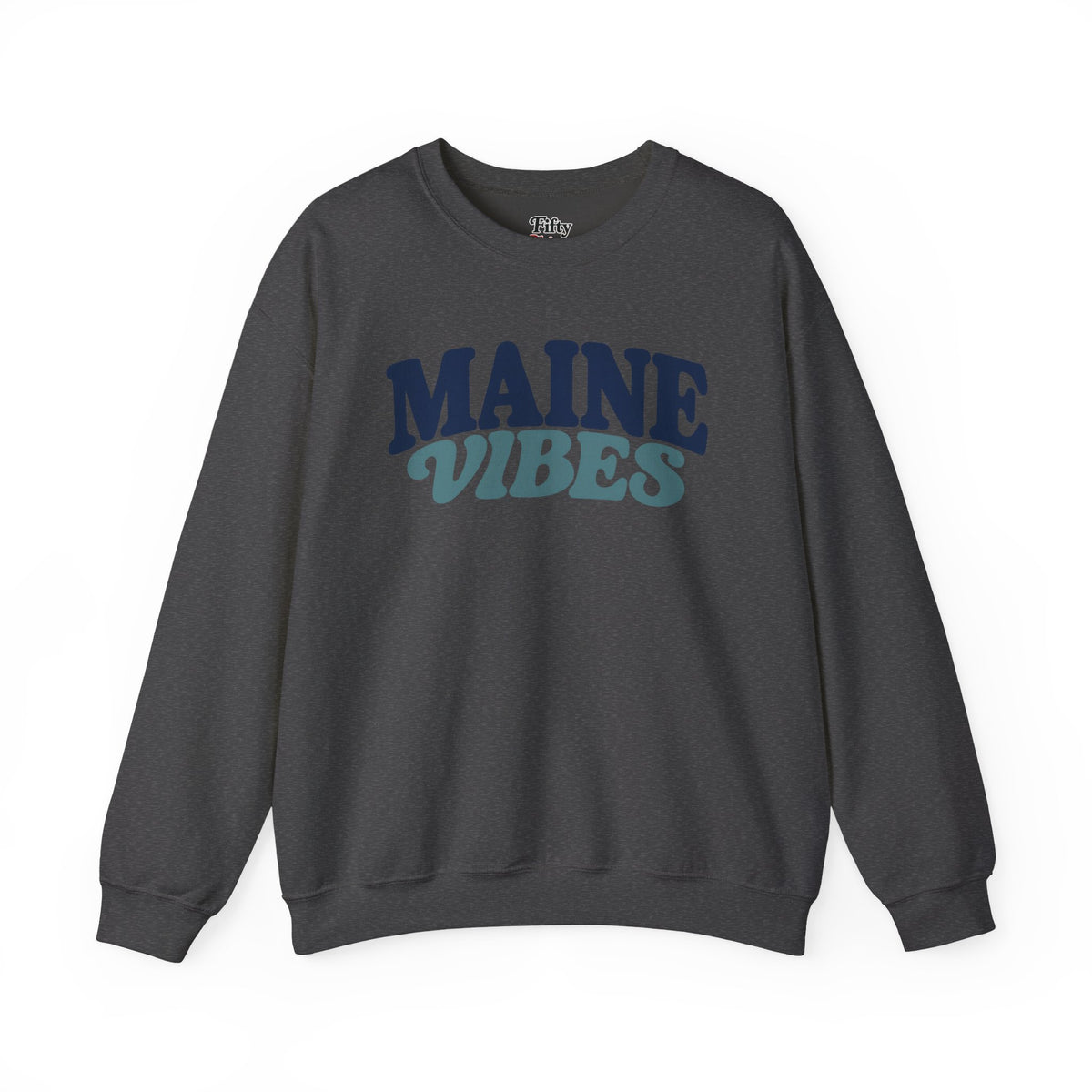 Maine Vibes Unisex Crewneck Sweatshirt State Name Graphic