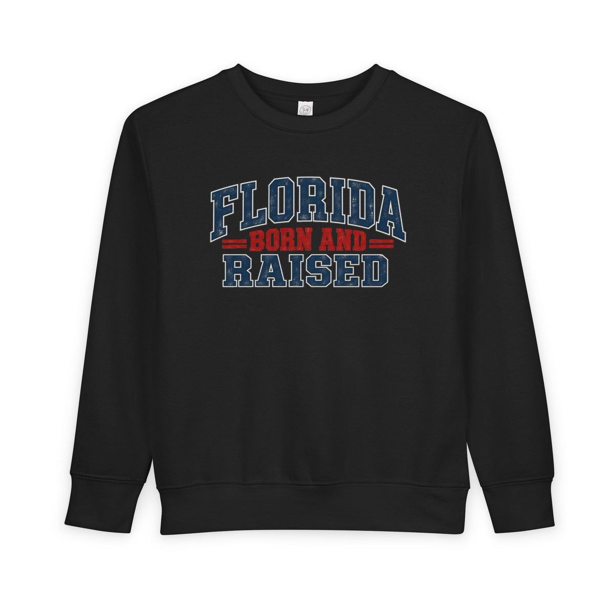 Florida Born and Raised Rustic Americana Unisex Toddler Sweatshirt