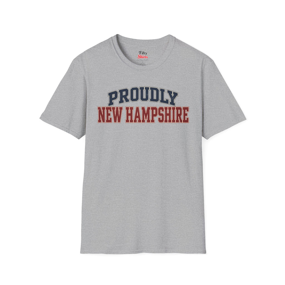 Proudly New Hampshire Unisex Softstyle T Shirt State Name Graphic Tee