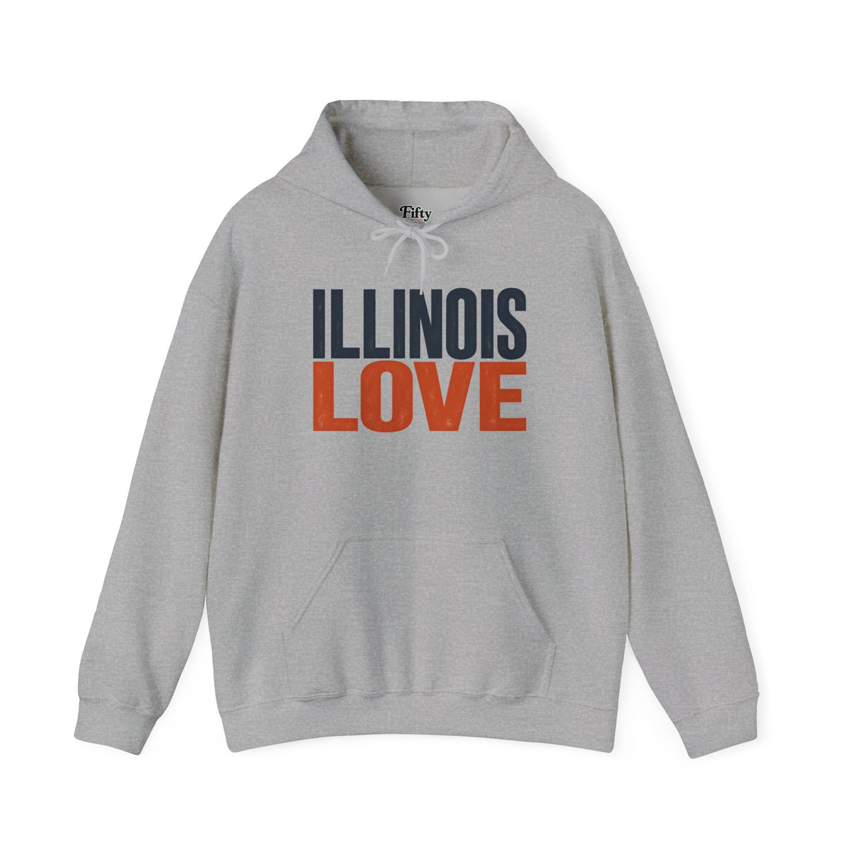 Illinois Love Unisex Hoodie State Name Graphic
