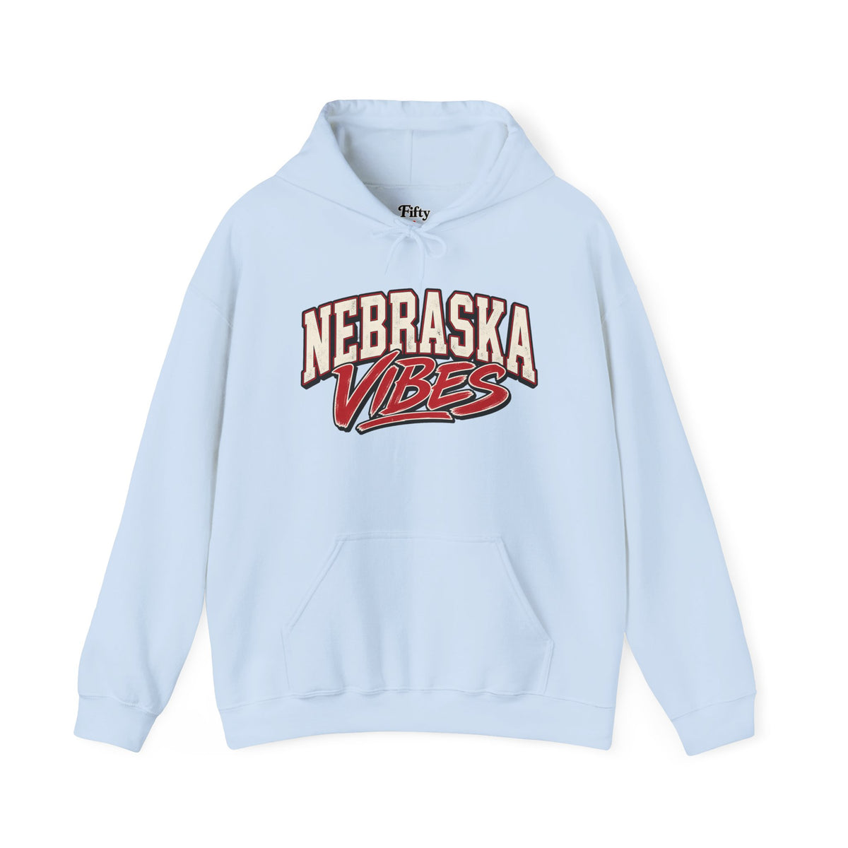 Nebraska Vibes Unisex Hoodie State Name Graphic