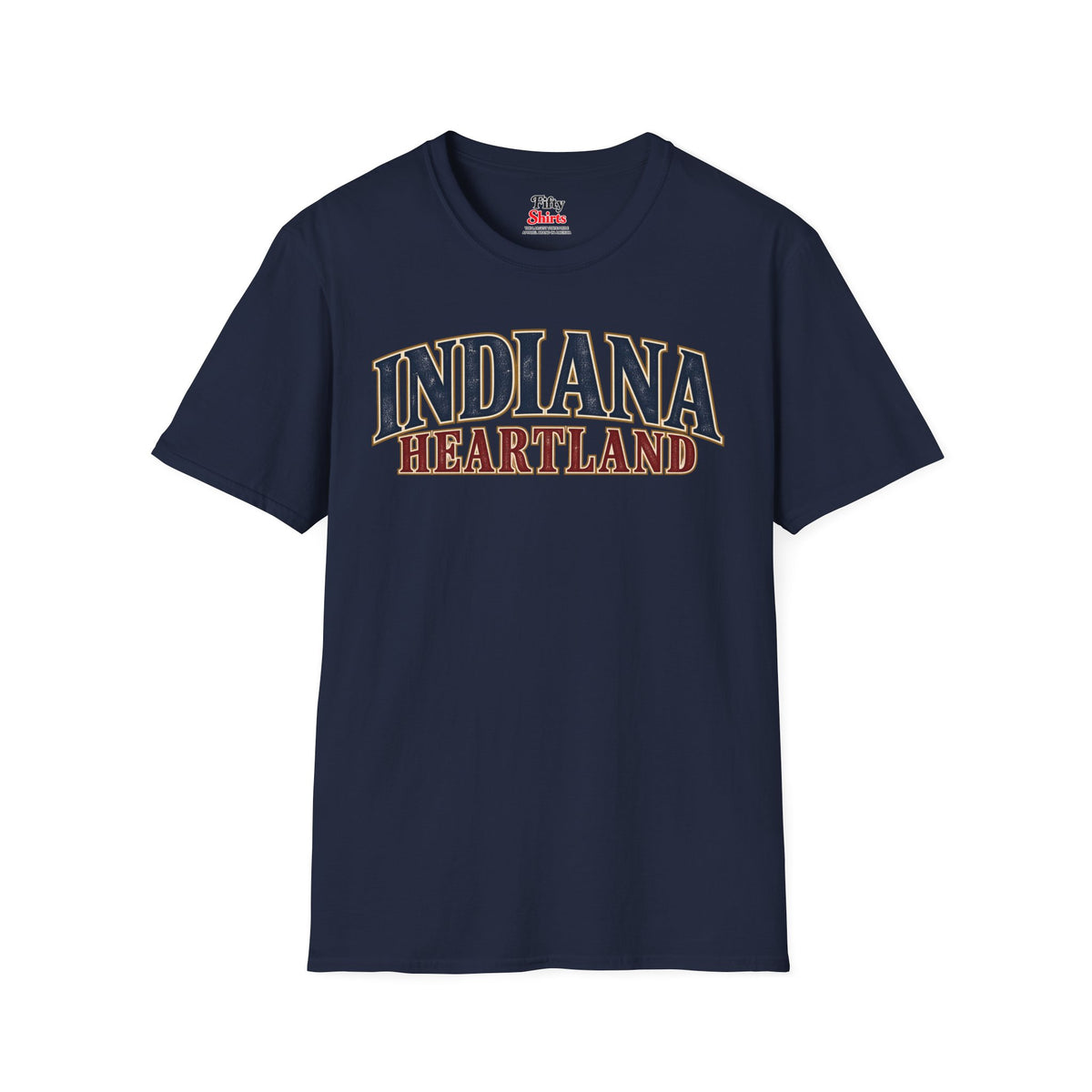 Indiana Heartland Unisex Softstyle T Shirt State Name Graphic Tee