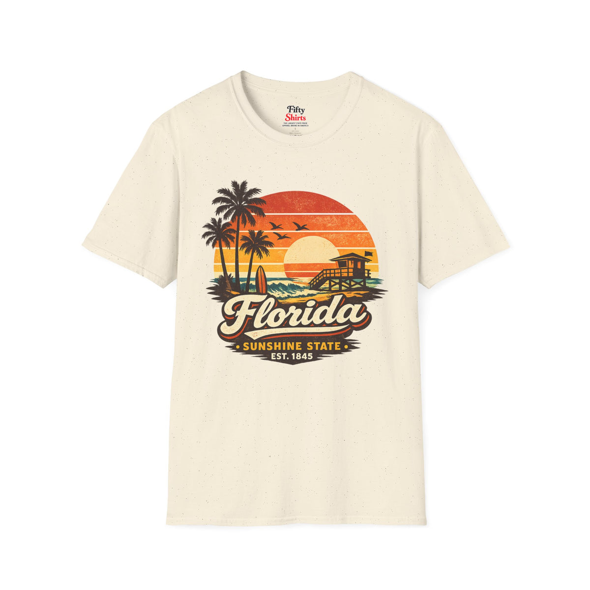 Florida Beach Sunset Unisex Softstyle T Shirt State Pride Graphic Tee Collections FS03