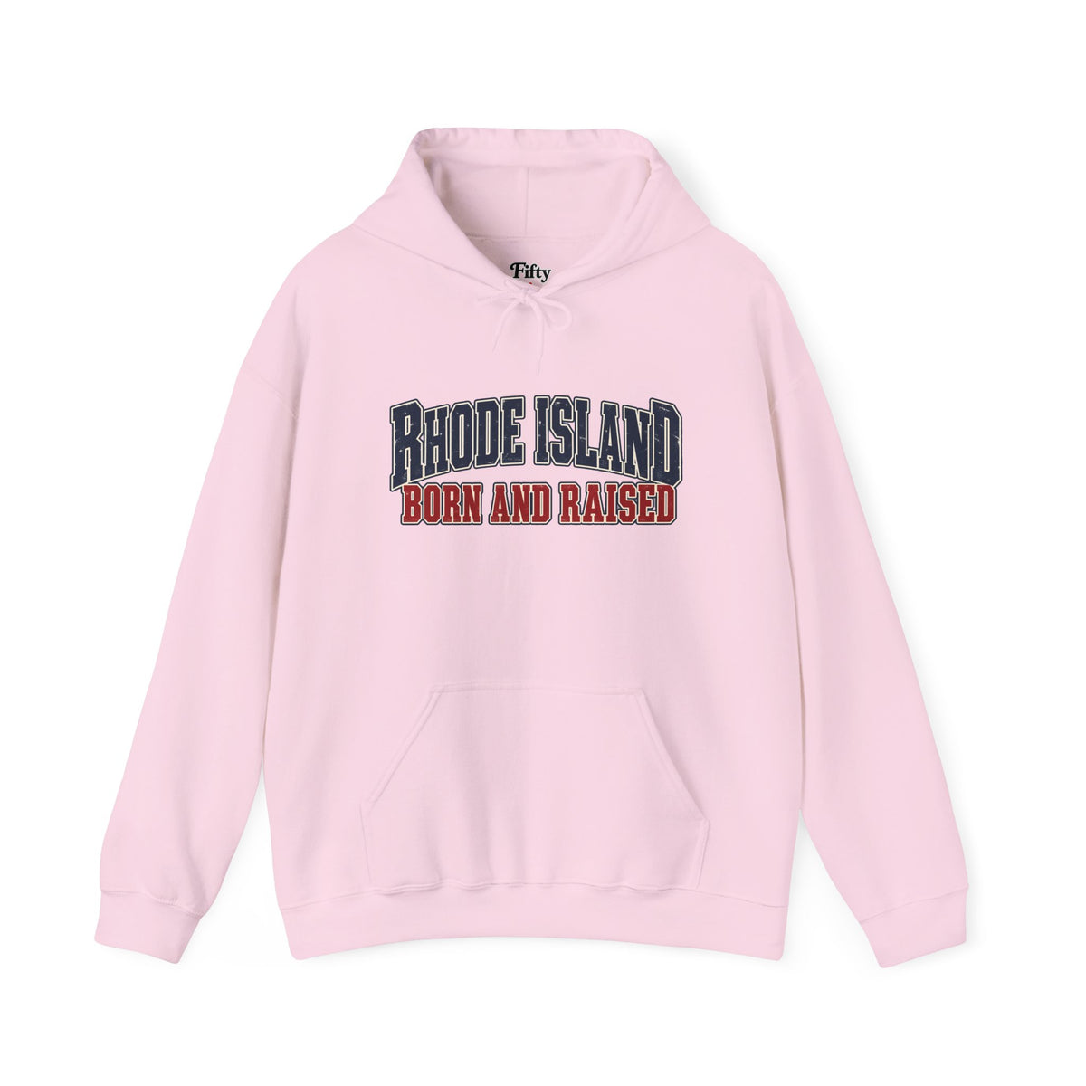 Rhode Island Born and Raised New England Americana Unisex Hoodie Graphic