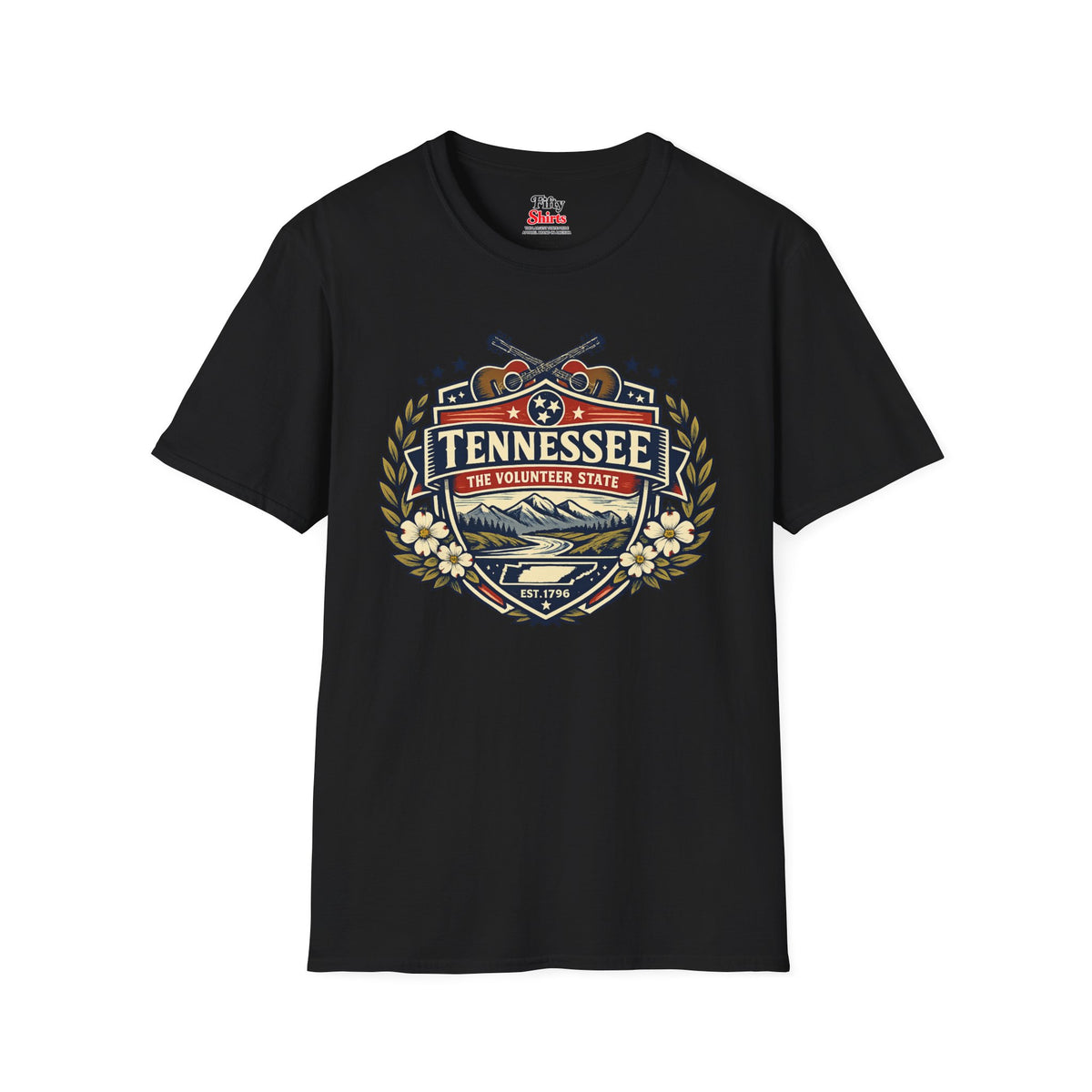 Tennessee Heritage Badge Unisex Softstyle T Shirt State Pride Graphic Tee Collections FS03