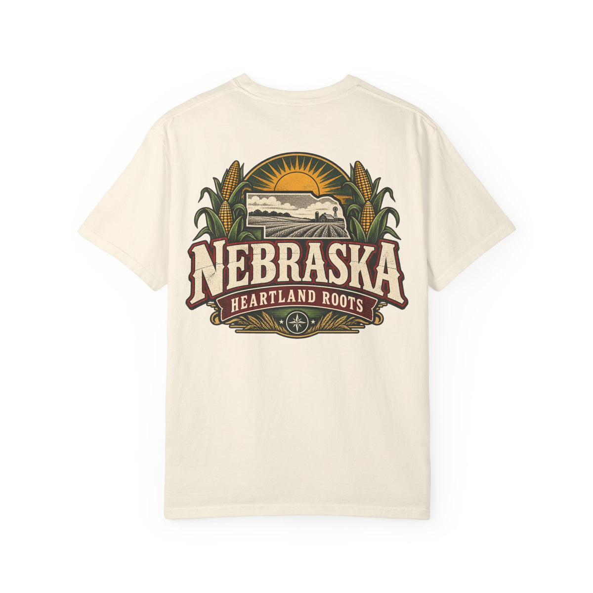 Nebraska Heartland Roots Unisex Comfort Color 1717 Streetwear Graphic Tee
