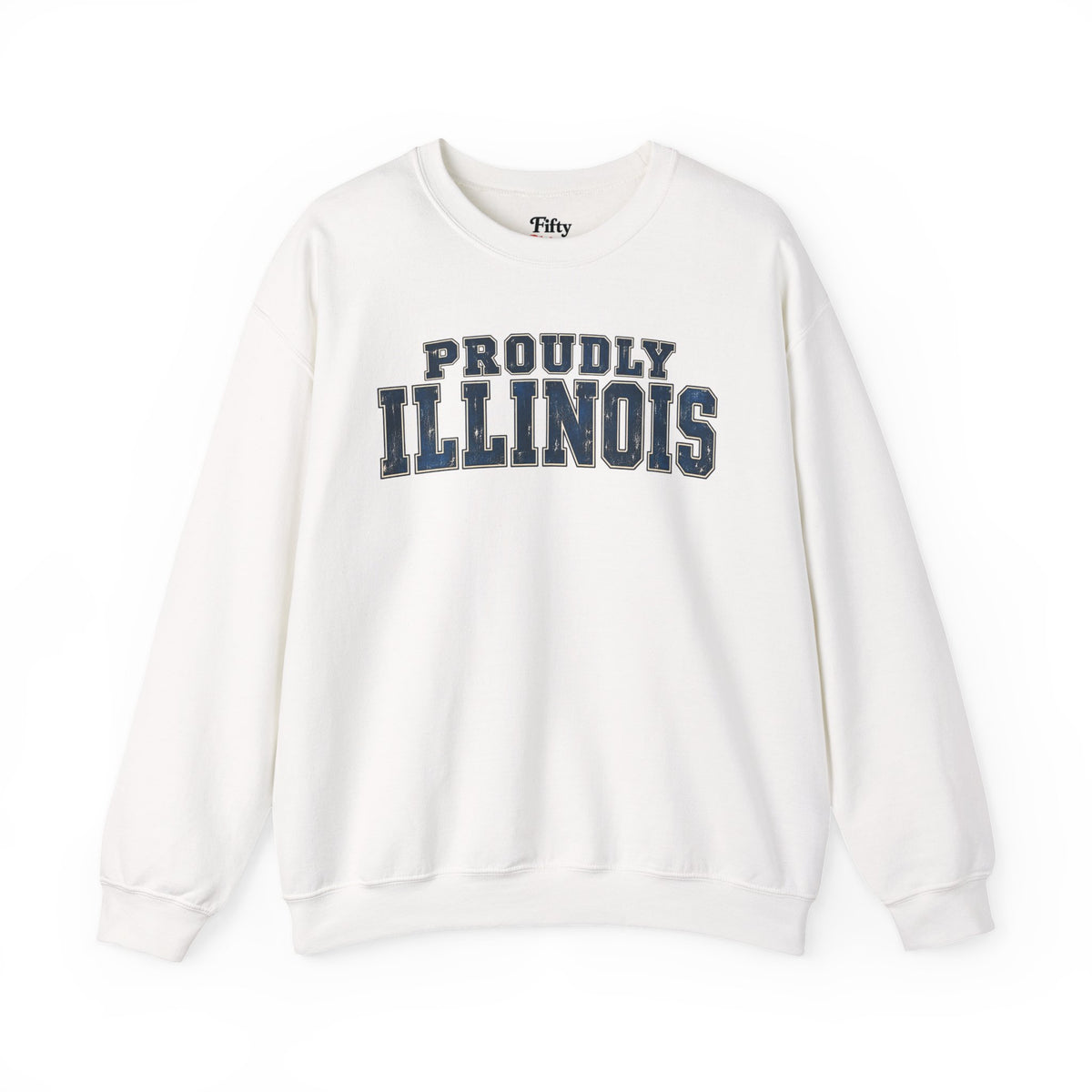 Proudly Illinois Unisex Crewneck Sweatshirt State Name Graphic