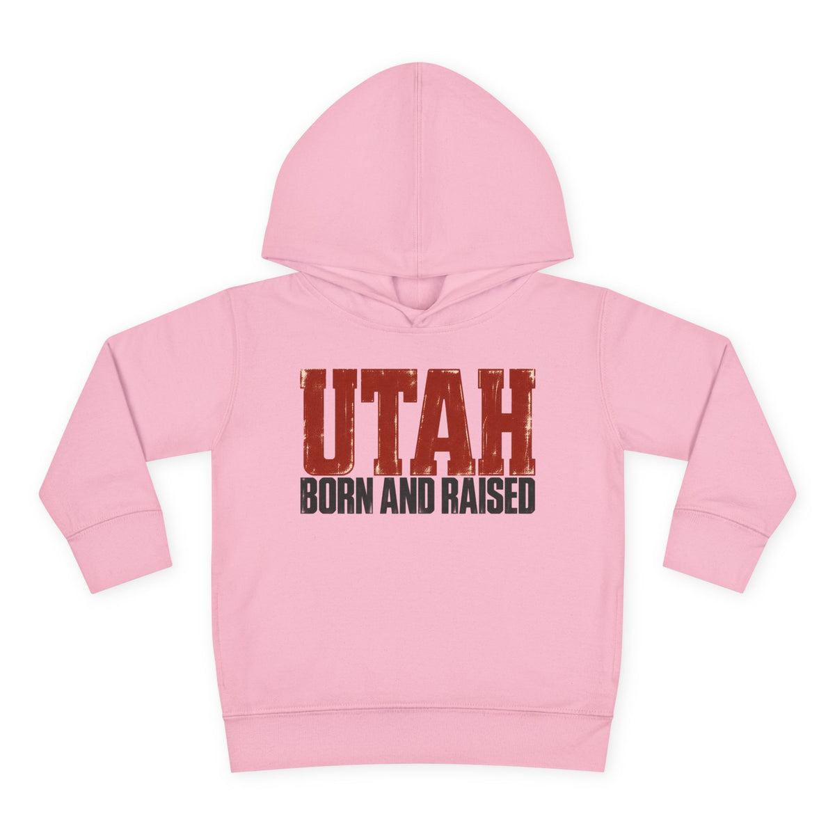 Utah Born and Raised Modern Western Streetwear Unisex Toddler Pullover Fleece Hoodie