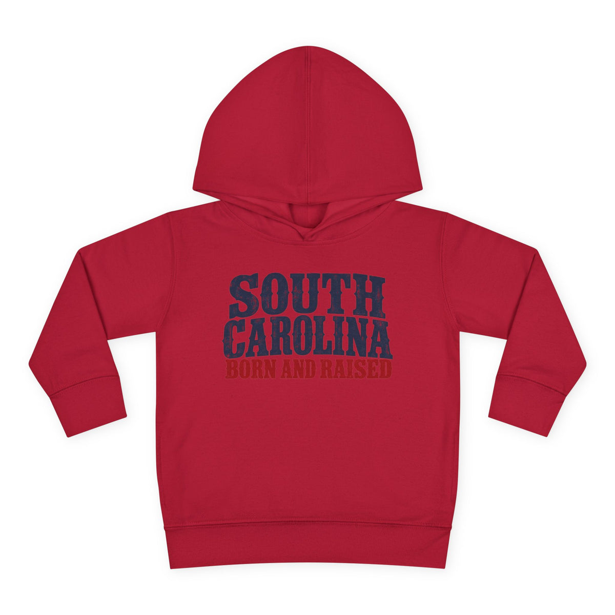 South Carolina Born and Raised Southern Heritage Unisex Toddler Pullover Fleece Hoodie