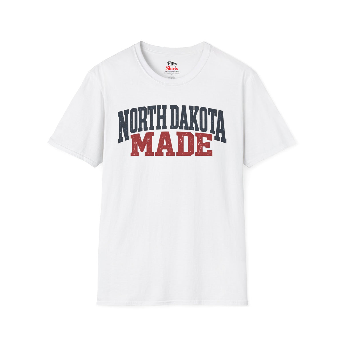 North Dakota Made Unisex Softstyle T Shirt State Name Graphic Tee