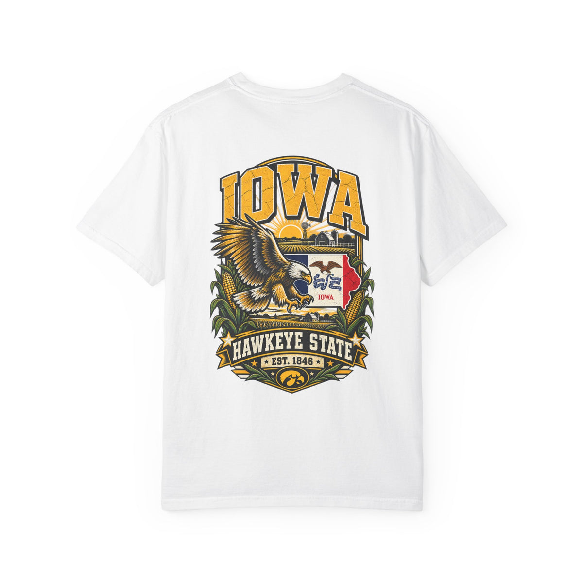 Iowa Hawkeye Legacy Unisex Comfort Color 1717 Streetwear Graphic Tee