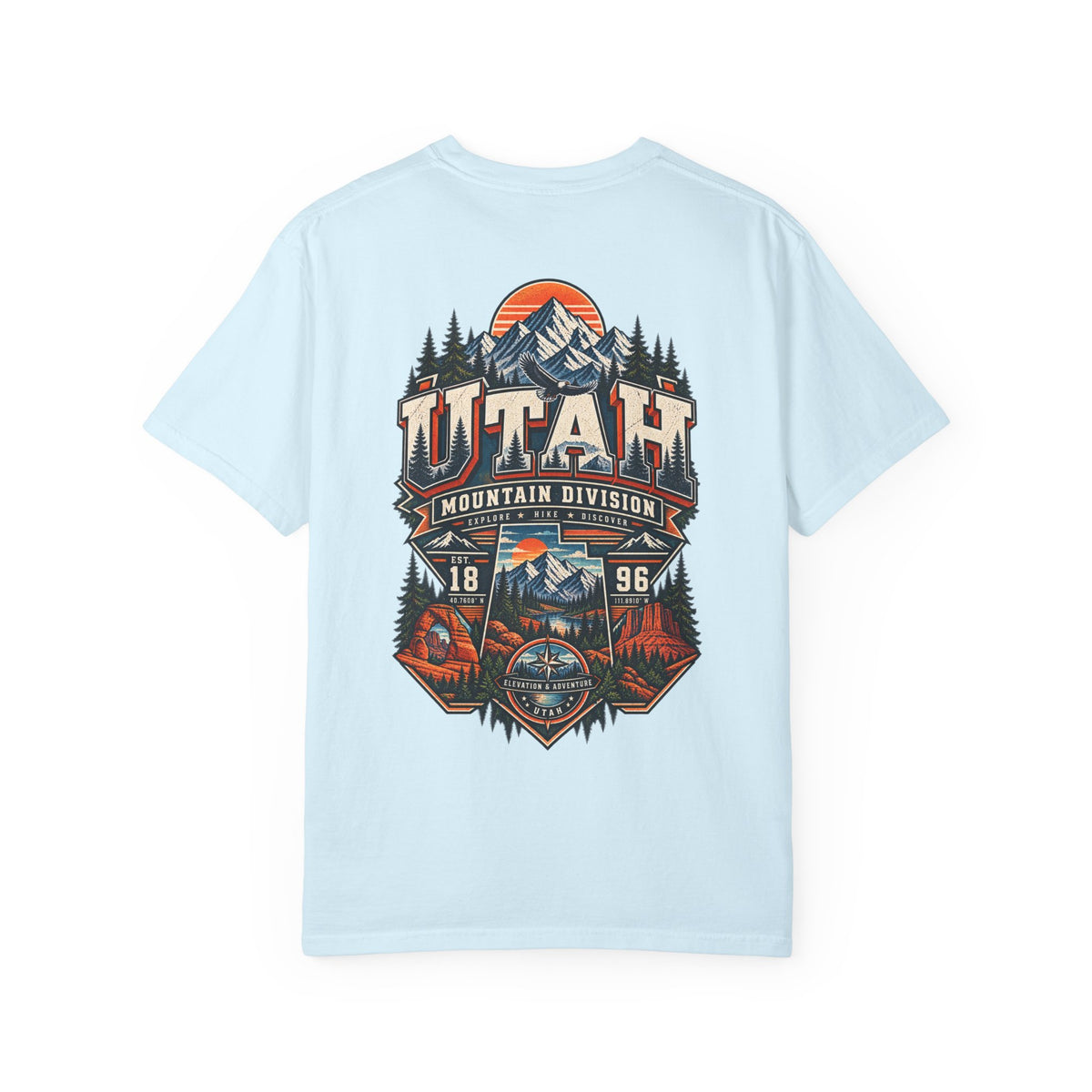 Utah Mountain Division Unisex Comfort Color 1717 Streetwear Graphic Tee