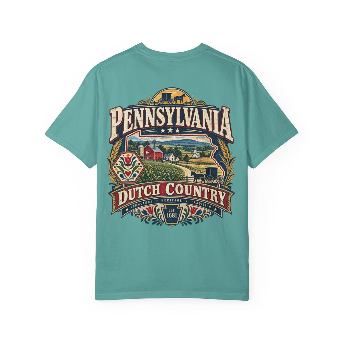 Pennsylvania Dutch Country Unisex Comfort Color 1717 Streetwear Graphic Tee