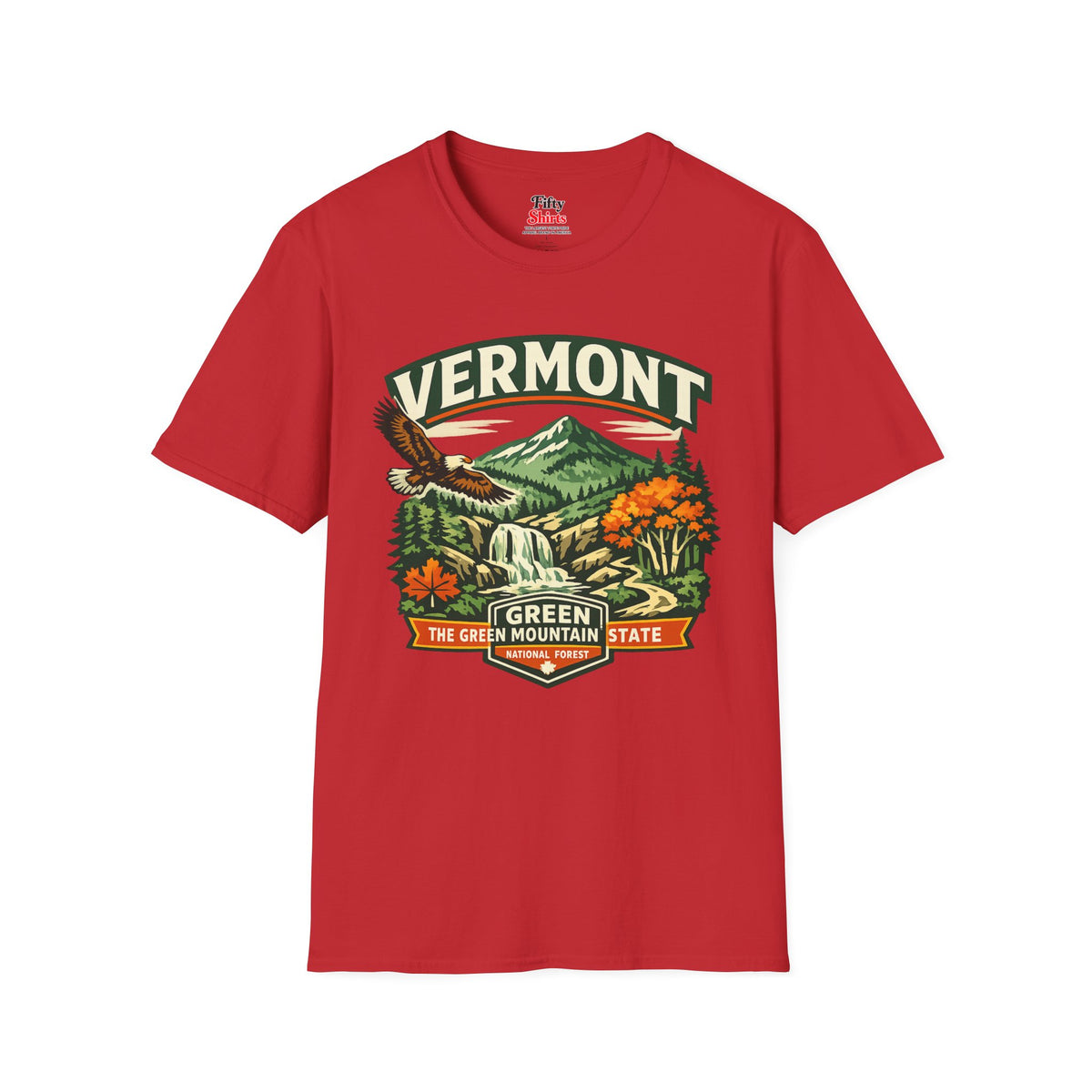 Vermont Green Mountain State Adventure Unisex Softstyle T Shirt State Pride Graphic Tee Collections FS03