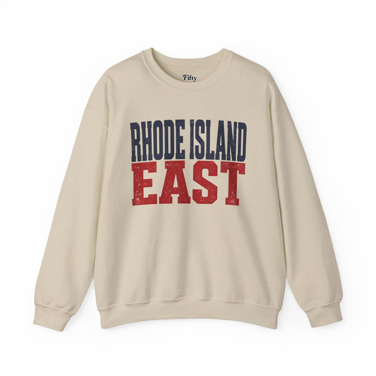 Rhode Island East Unisex Crewneck Sweatshirt State Name Graphic