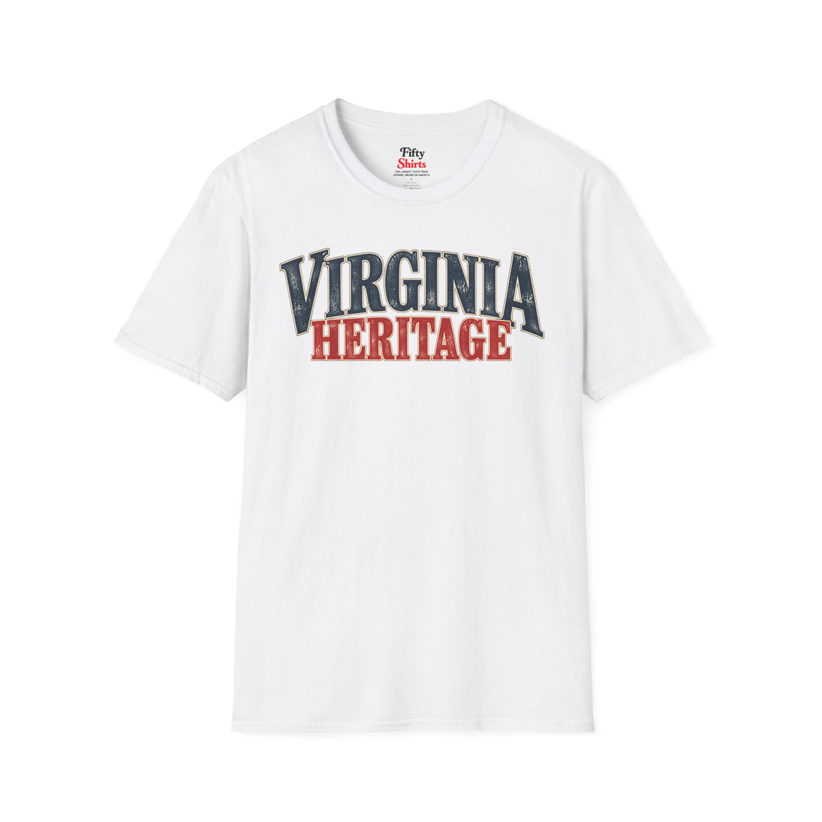 Virginia Heritage Unisex Softstyle T Shirt State Name Graphic Tee