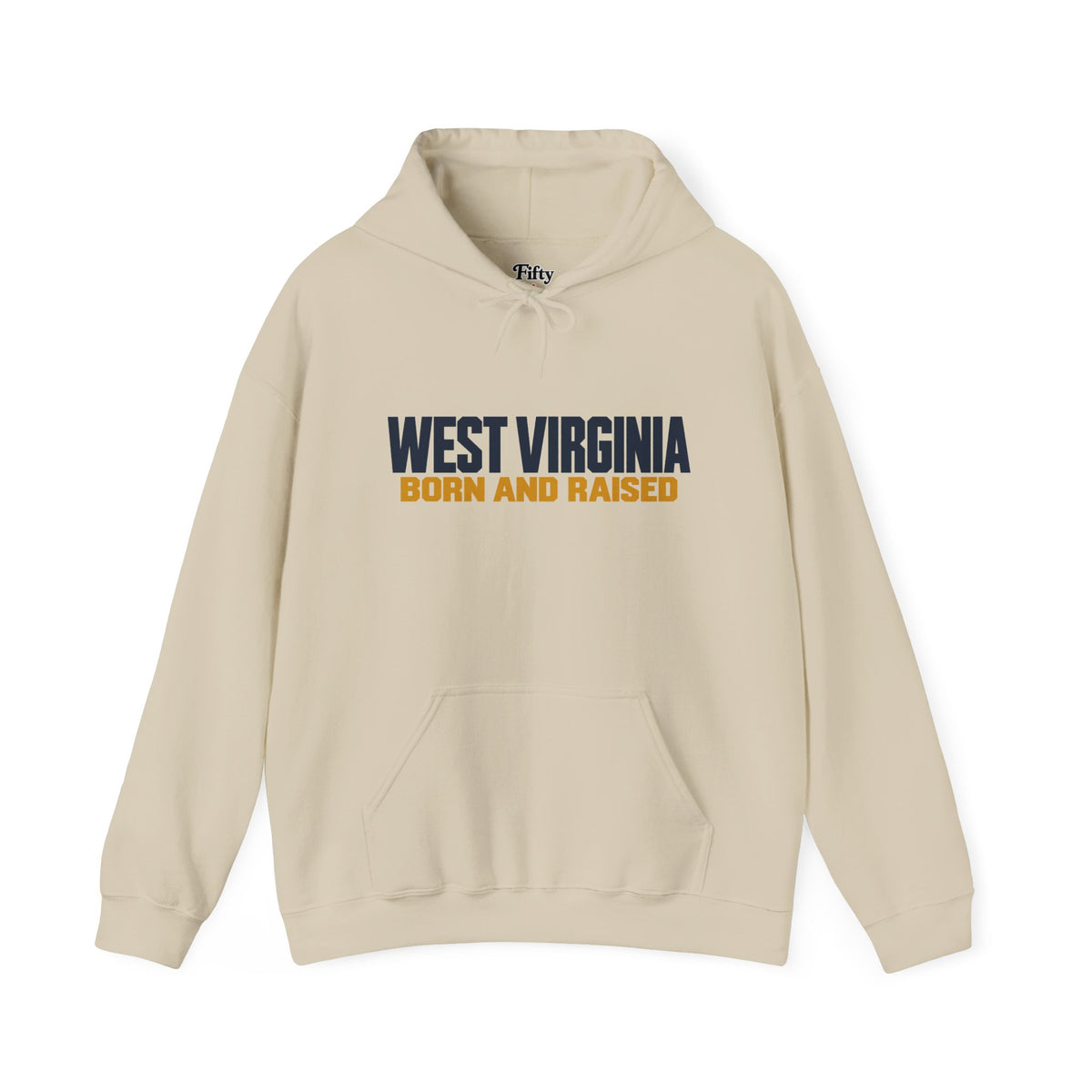 West Virginia Born and Raised Minimal Modern Unisex Hoodie Graphic