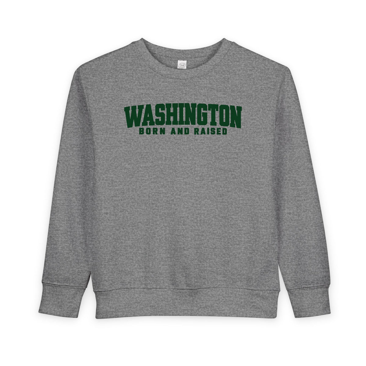 Washington Born and Raised Minimal Modern Unisex Toddler Sweatshirt