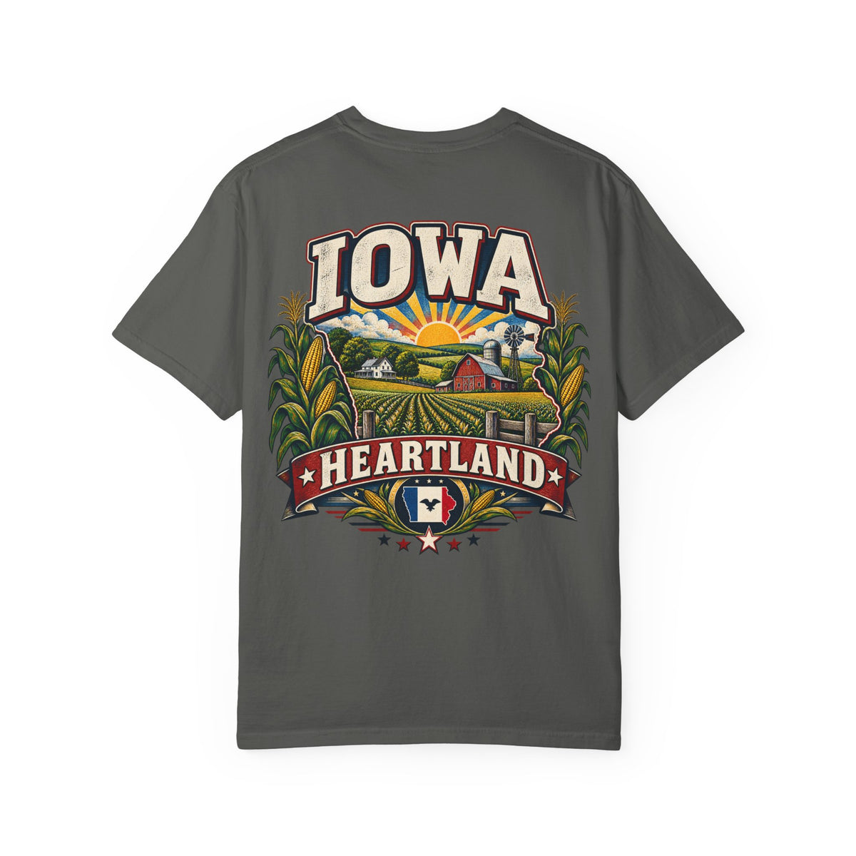Iowa Heartland Unisex Comfort Color 1717 Streetwear Graphic Tee