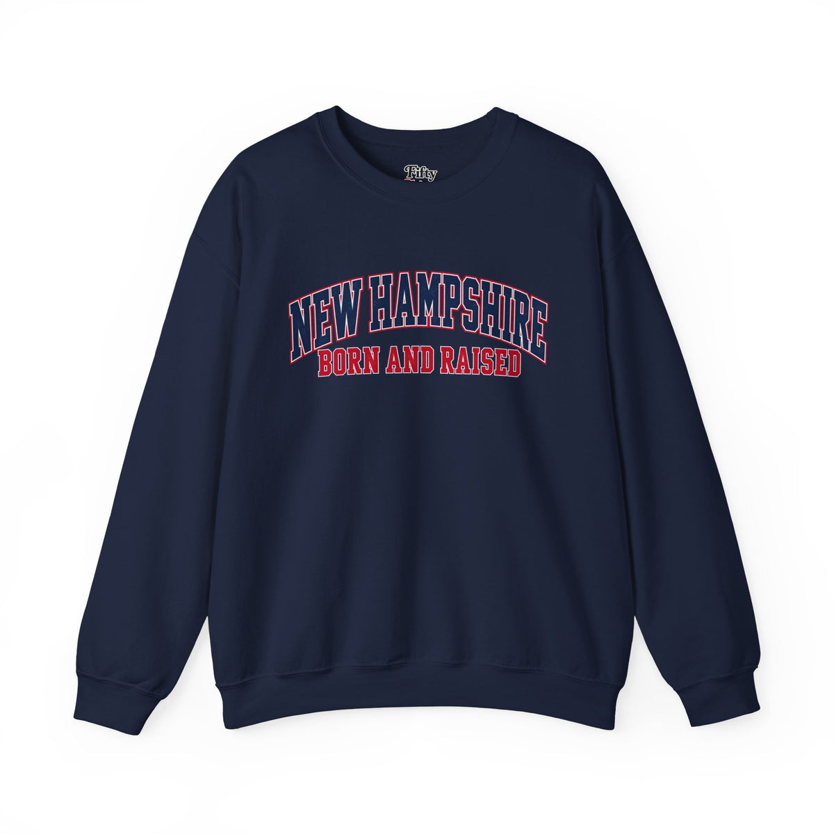 New Hampshire Born and Raised Premium Collegiate Unisex Sweatshirt Graphic