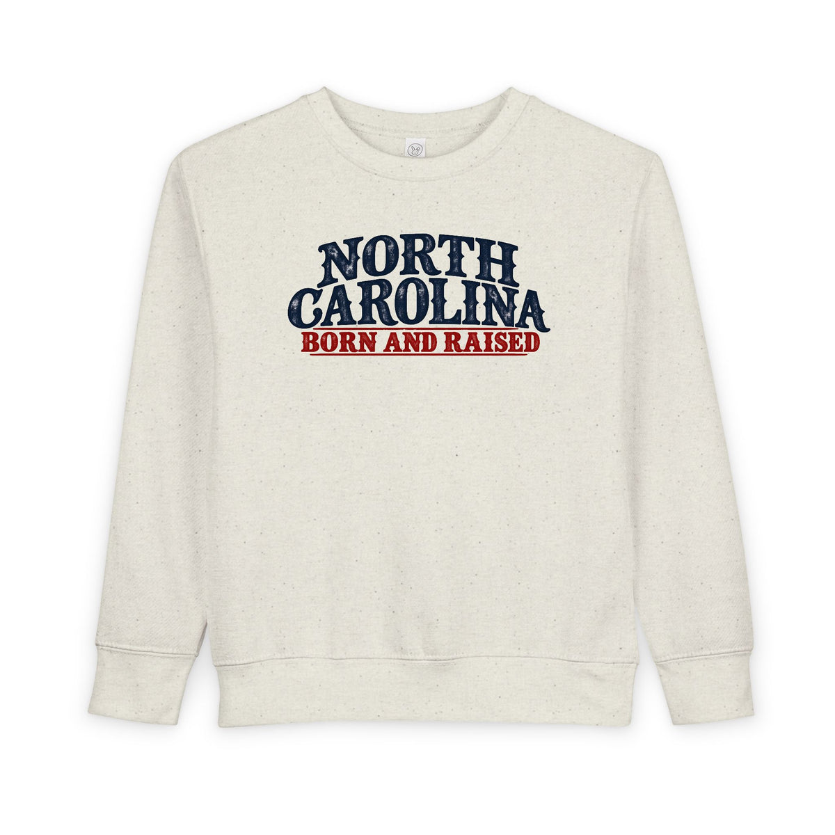 North Carolina Born and Raised Southern Heritage Unisex Toddler Sweatshirt