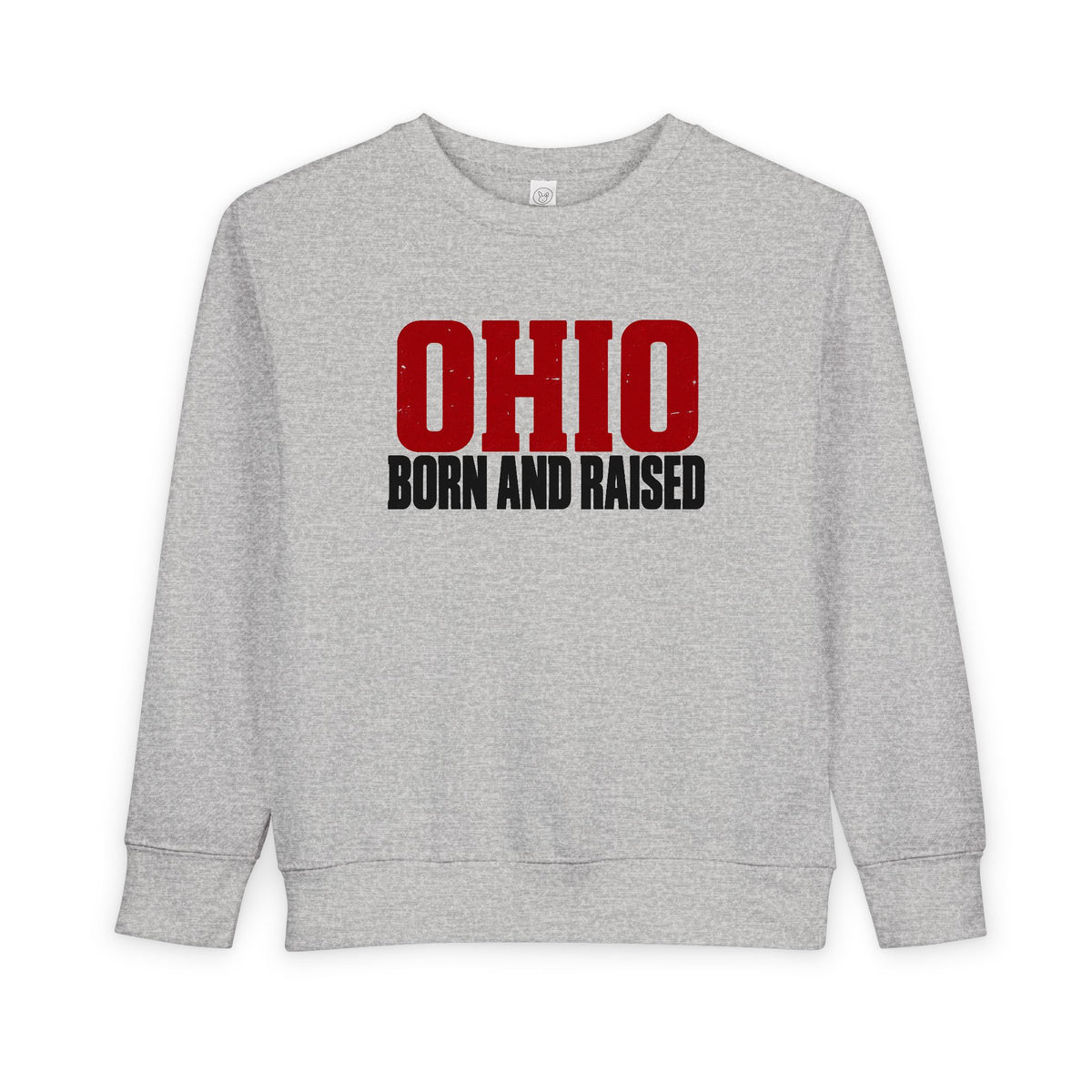 Ohio Born and Raised Minimal Heritage Unisex Toddler Sweatshirt