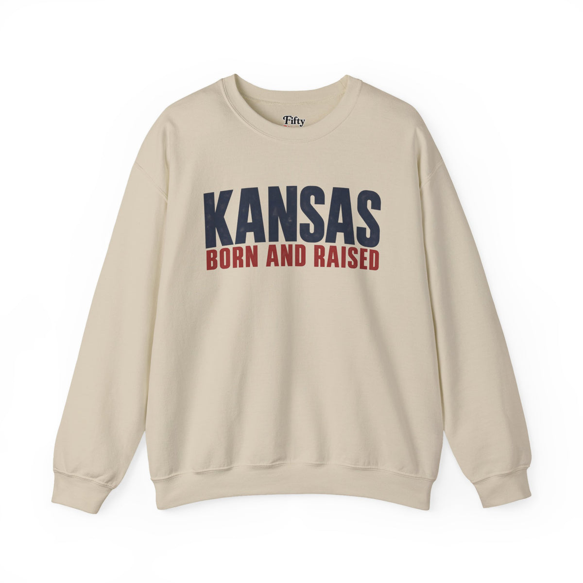 Kansas Born and Raised Modern Heritage Unisex Sweatshirt Graphic