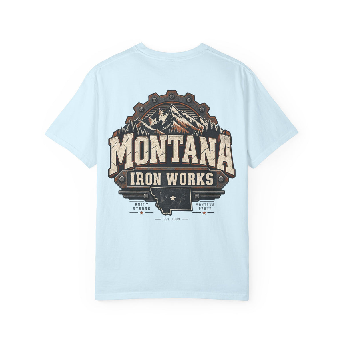 Montana Iron Works Unisex Comfort Color 1717 Streetwear Graphic Tee